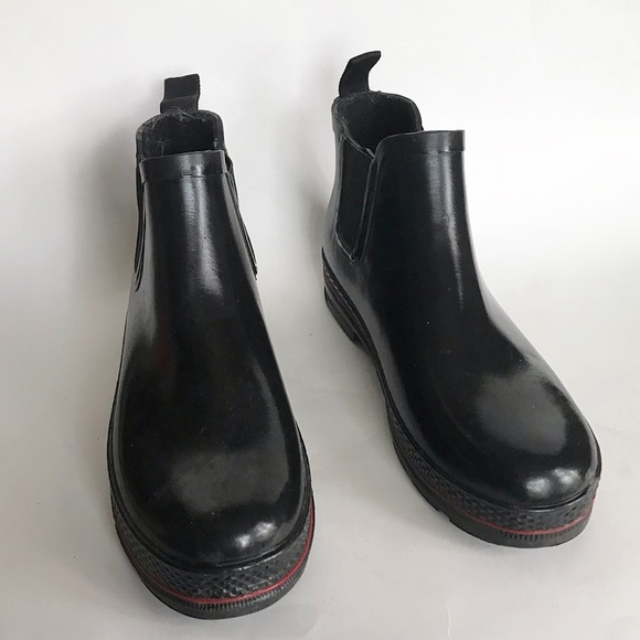 Bass Shoes - BASS black ankle rain boots